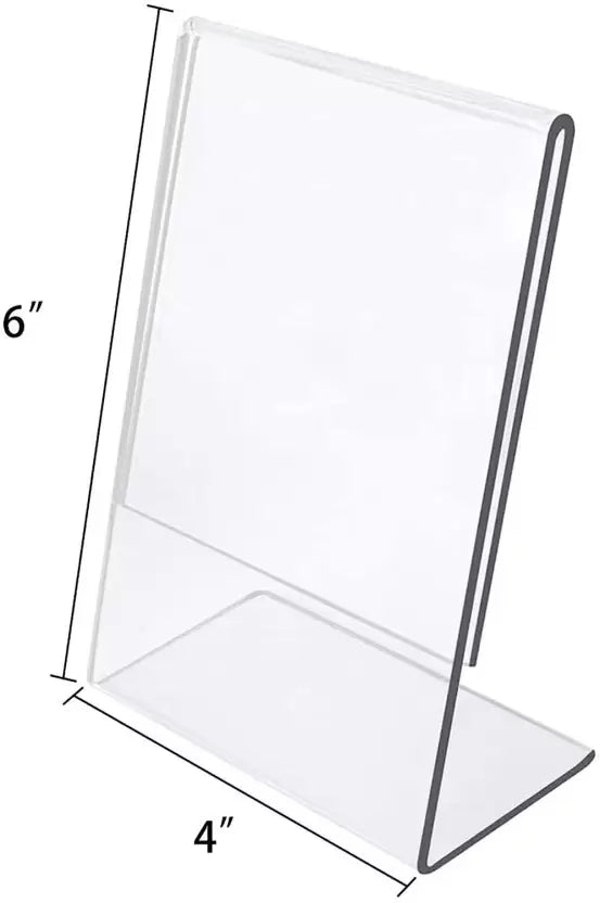 Idea Compartments Acrylic 6 pcs Acrylic QR Code scanner stand phone pay google pay Easy Pasie Jazz cash stand 6x4 Inches (Transparent, Clear)