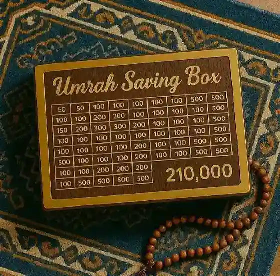 Umrah Saving Wooden Box I Wooden Money Box I Money Saving Box I Gift Box I Money Box I Umrah Box I Umrah Money Saving Box I Umrah Money Box I Umrah Saving Box I Umrah