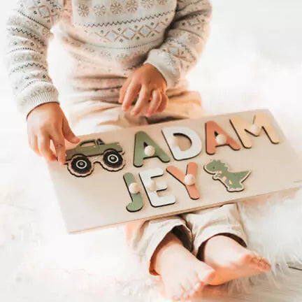 Customized Name Puzzle, Toys for Toddler, Baby Shower, New Baby Gift, First Birthday Gift