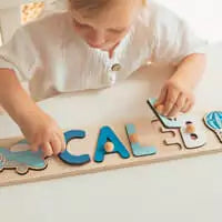Customized Name Puzzle, Toys for Toddler, Baby Shower, New Baby Gift, First Birthday Gift