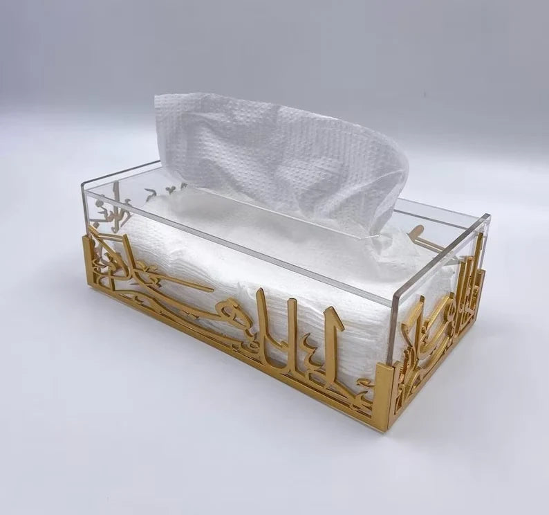 Acrylic tissue box