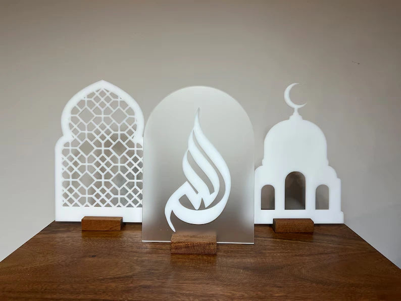 Islamic Decor Sign - Ramadan Table Decoration, Islamic Acrylic Sign, Eid Decor, Islamic Home Decor, Ramadan Decoration