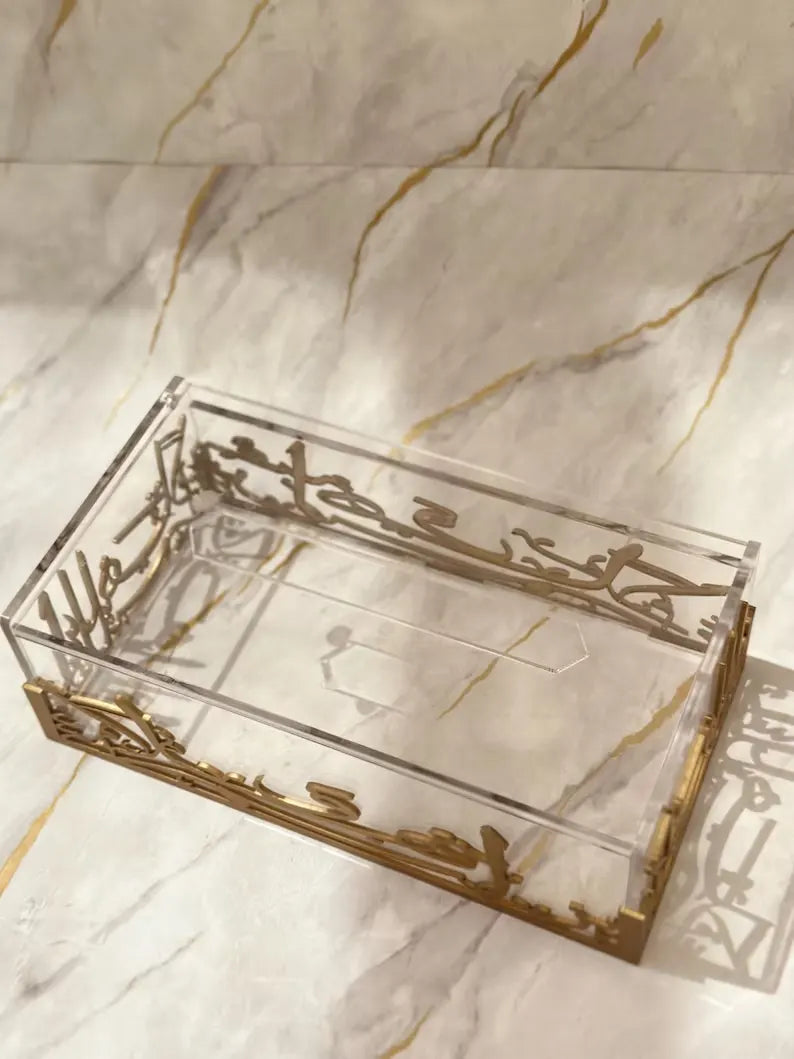 Acrylic tissue box