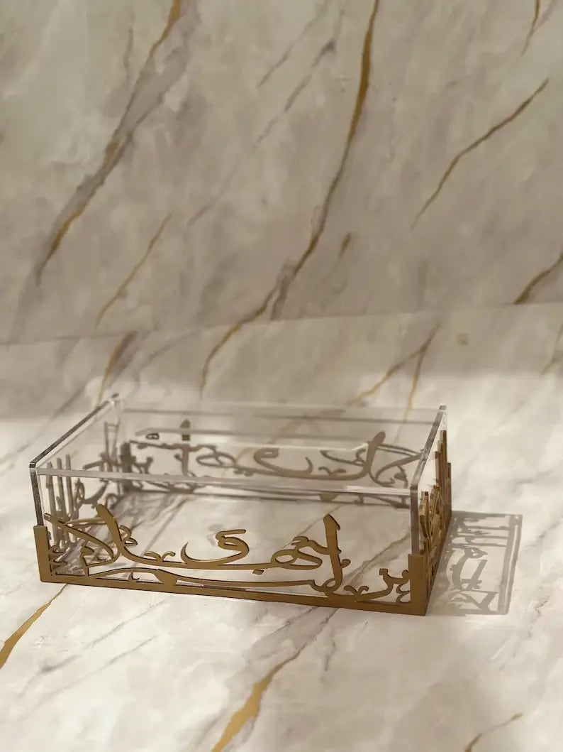 Acrylic tissue box