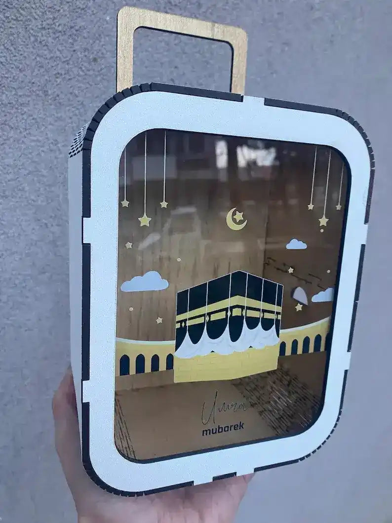 Umrah Hajj Bank Laser Cut File, Umrah Hajj Bank, Money Box, Custom Bank