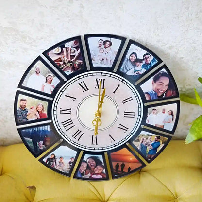 Personalized Photo Clock|Black