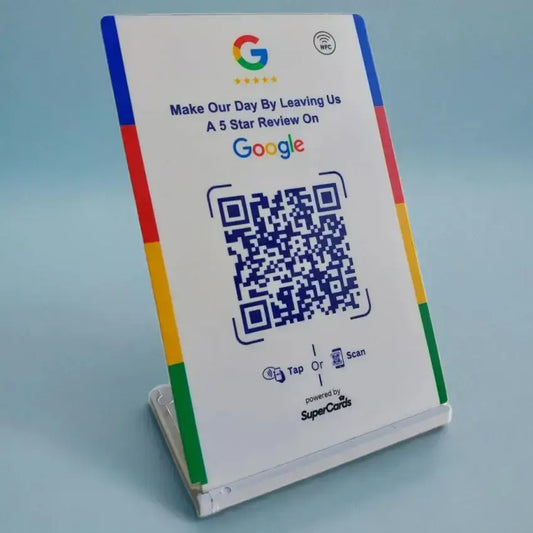 A5 Size, Acrylic High Quality QR Code Stand Bar Code Stand  , Acrylic QR Code Display Stand L Shape Portrait Style Display Stand  (White)