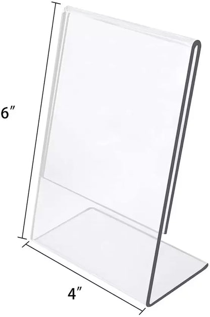 Idea Compartments Acrylic 6 pcs Acrylic QR Code scanner stand phone pay google pay Easy Pasie Jazz cash stand 6x4 Inches  (Transparent, Clear)