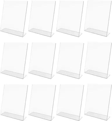 Idea Compartments Acrylic 6 pcs Acrylic QR Code scanner stand phone pay google pay Easy Pasie Jazz cash stand 6x4 Inches  (Transparent, Clear)