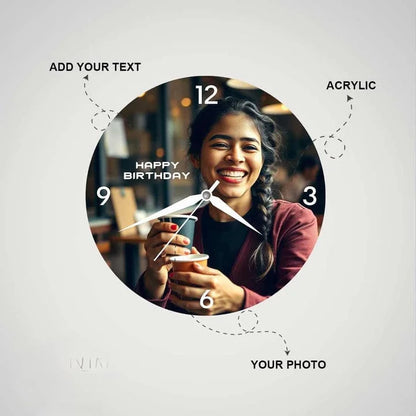 Personalized Birthday Photo Clock For Her