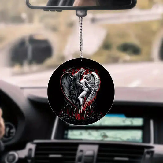 1pc Acrylic Car Mirror Charm - DIY Window Decoration Accessory for Interior Rearview, Car Mirror Hanging Decor