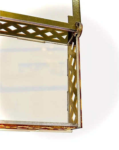 Haq Mahar Money Gifting Box, Transparent Acrylic Envelope with Gold Border, Rectangular Wedding Gift Lifafa, 23x8x3 cm