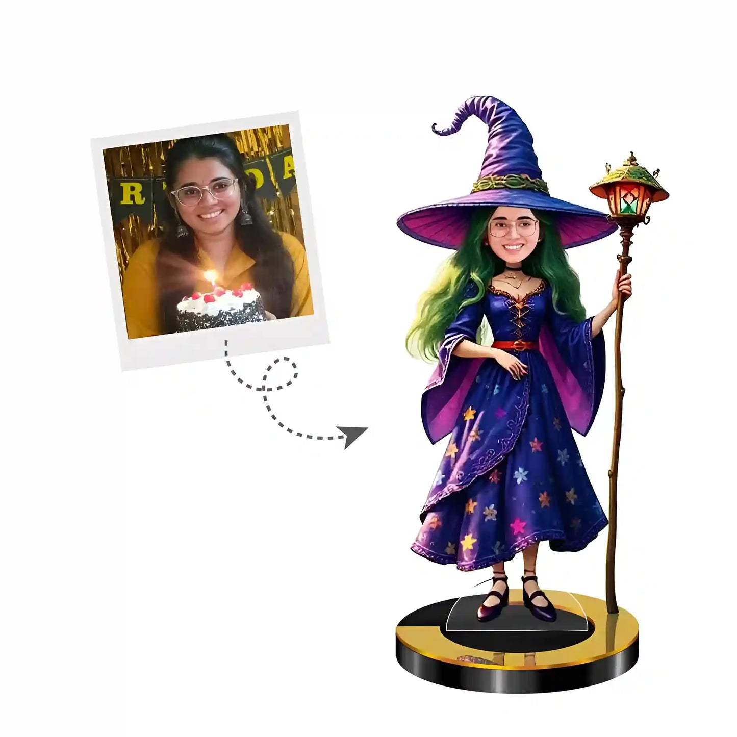 Personalized Mini Me Caricature: The Witch