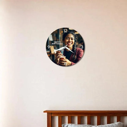 Personalized Birthday Photo Clock For Her
