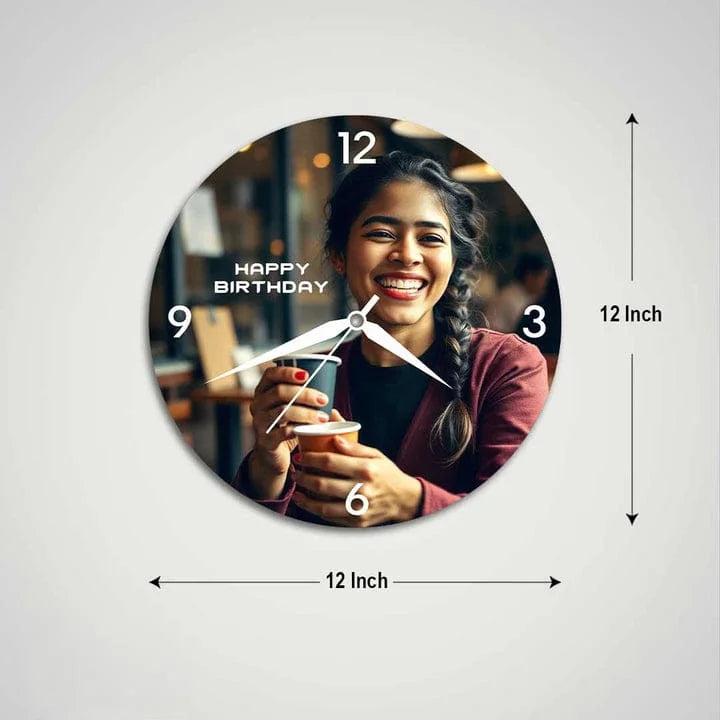 Personalized Birthday Photo Clock For Her