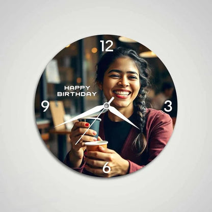Personalized Birthday Photo Clock For Her