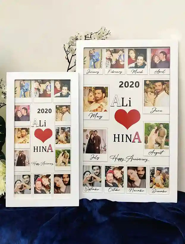Best Anniversary Gift – 12 Months Couple Polaroid Memory Frame