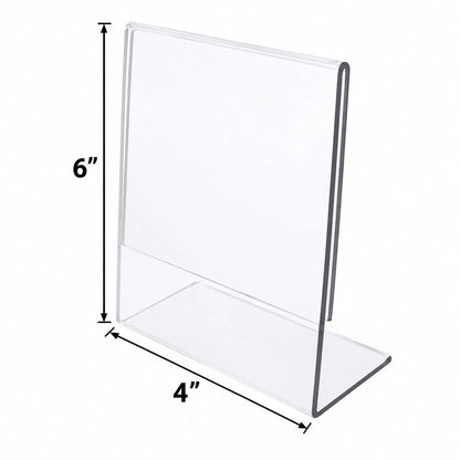 Idea Compartments Acrylic 6 pcs Acrylic QR Code scanner stand phone pay google pay Easy Pasie Jazz cash stand 6x4 Inches  (Transparent, Clear)