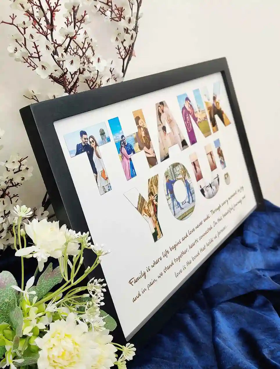 Custom Thank You Photo Frame – Memory Gift for Family, Wife, Husband