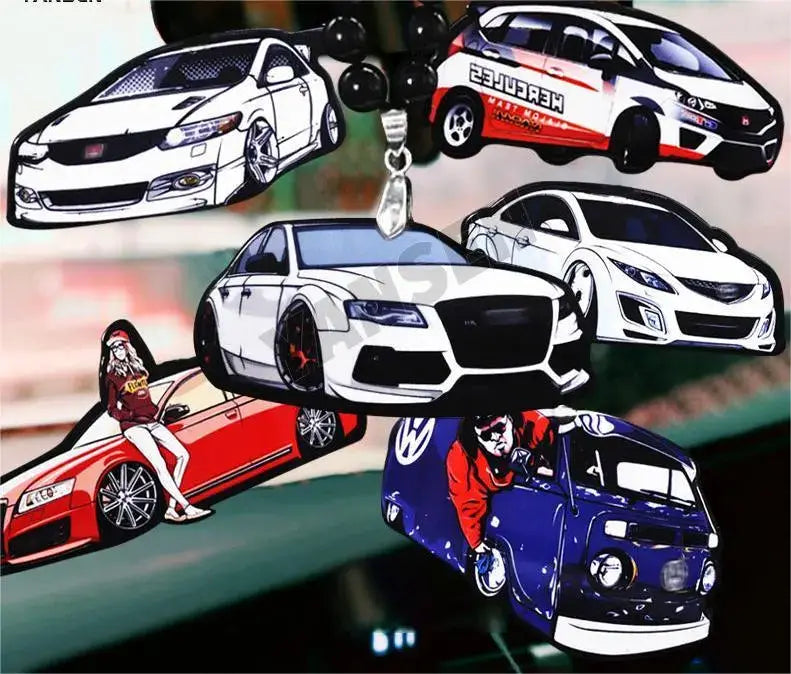 Models Acrylic Car HangingJDM Racing Car Style Rearview Mirror Pendant Interior Decoration