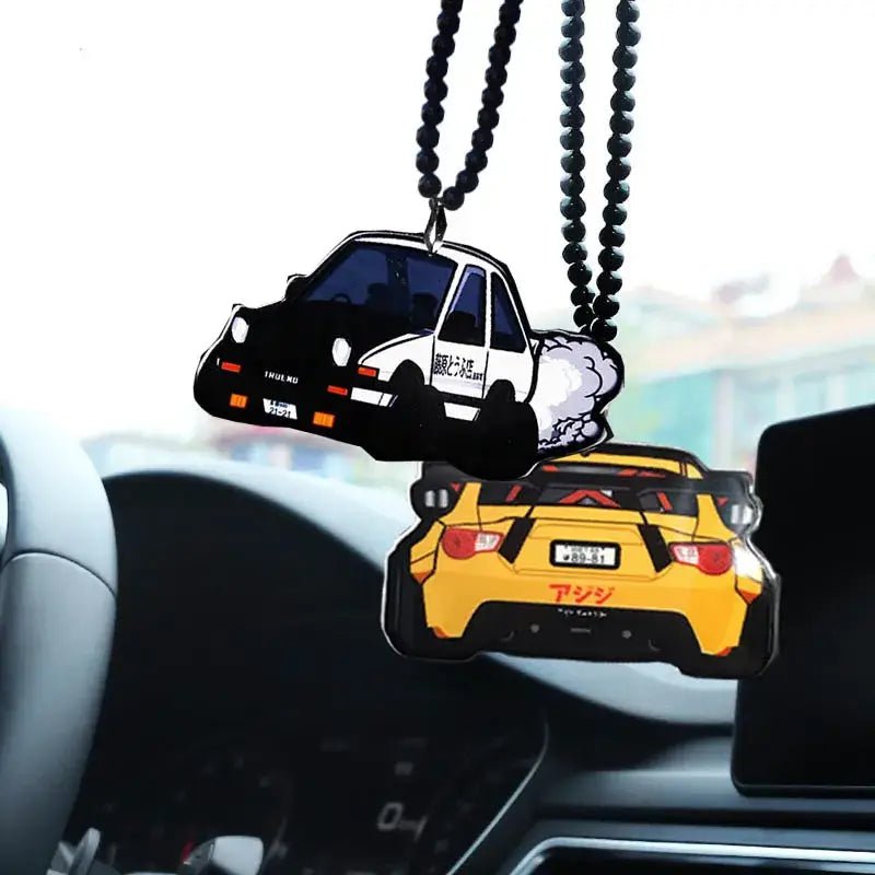 High - grade acrylic car modification model car mirror hanging pendant Wheel Hub air freshener car hanging perfume pendant