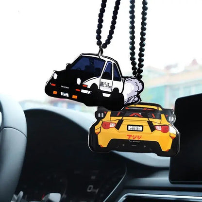 High - grade acrylic car modification model car mirror hanging pendant Wheel Hub air freshener car hanging perfume pendant