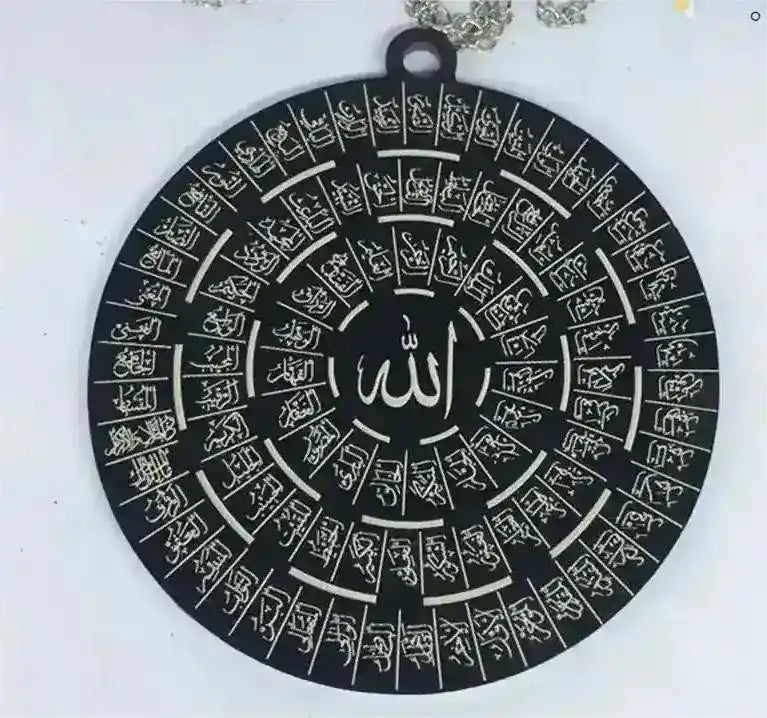 Acrylic Black 99 Names Car Hanging