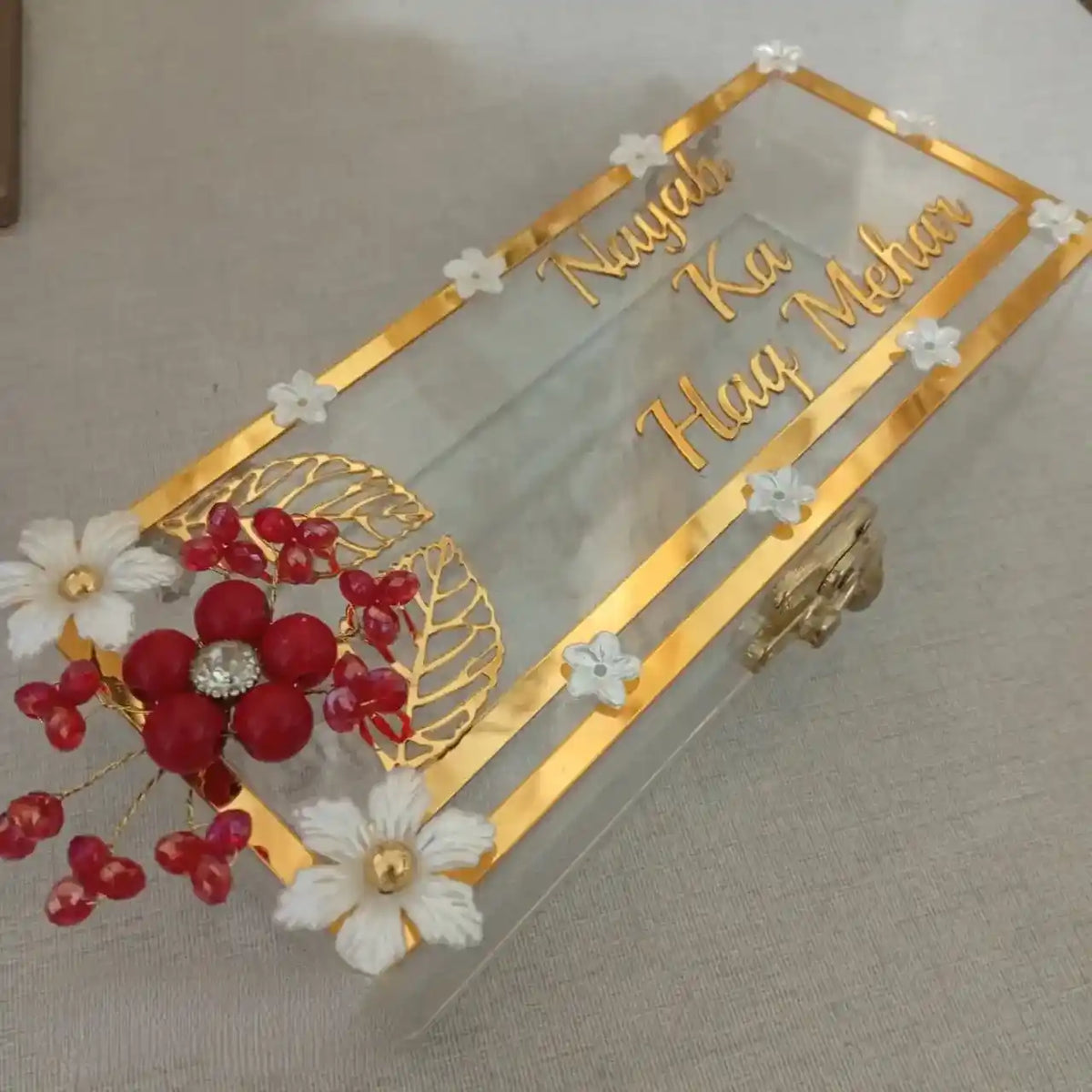 Customized Haq Mehar Box With Decor