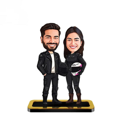 Rider Couple Caricature