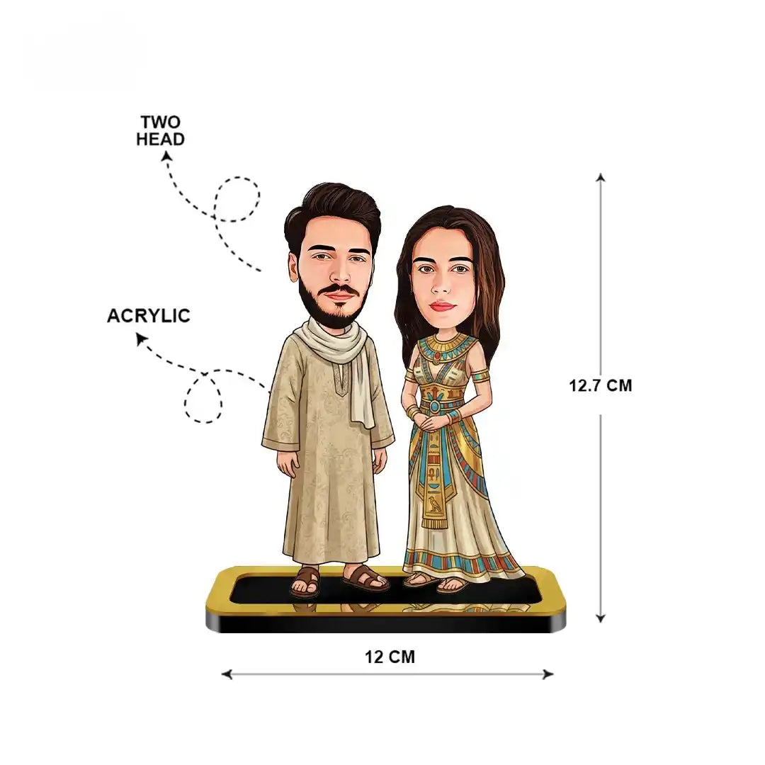 Egyptian-Style Couple Caricature
