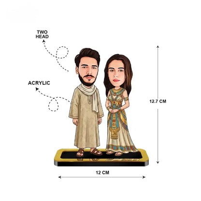 Egyptian-Style Couple Caricature