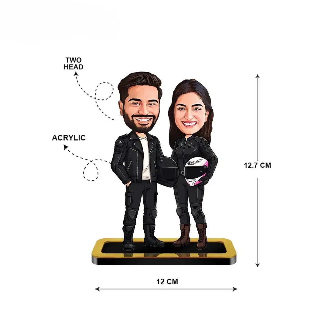 Rider Couple Caricature