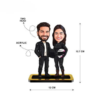 Rider Couple Caricature