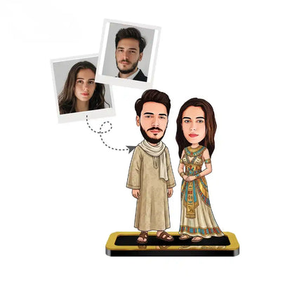 Egyptian-Style Couple Caricature