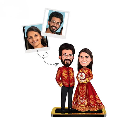 Chinese Traditional Couple Wedding Caricature