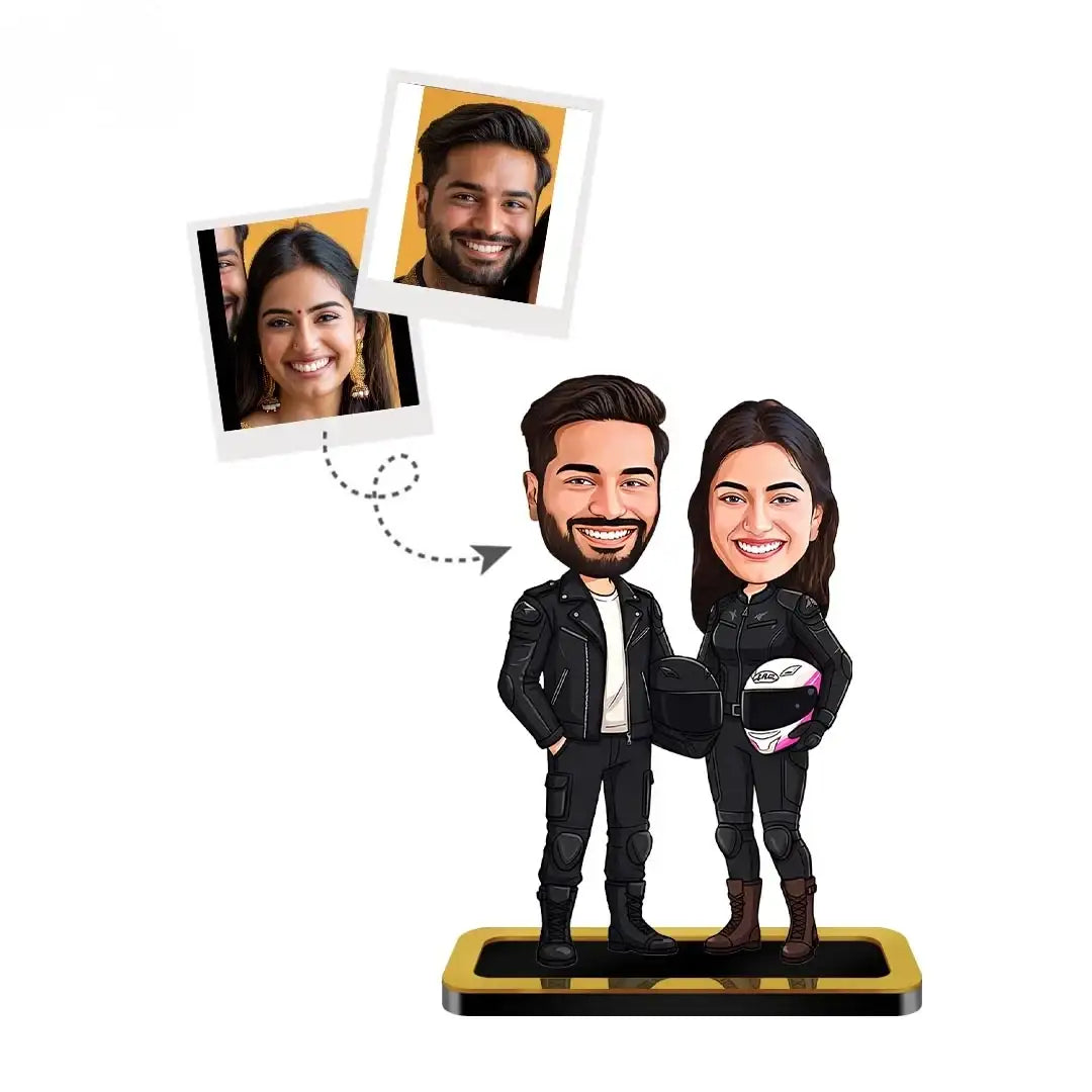 Rider Couple Caricature