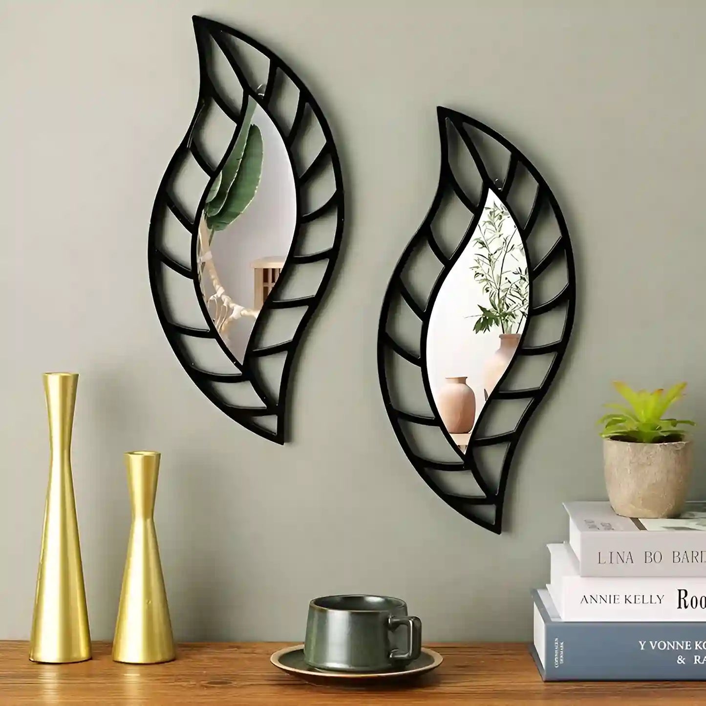 Artistic Acrylic Mirror Leaf Art