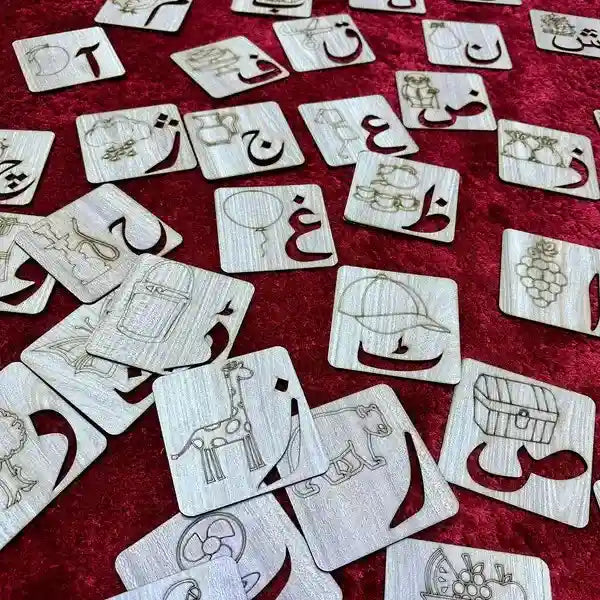 Kids Wooden Drawing Stencils English/Urdu/Mathematics Alphabets Learning