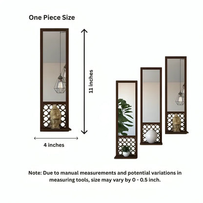 Rectangle Floating Shelf with Acrylic Mirror