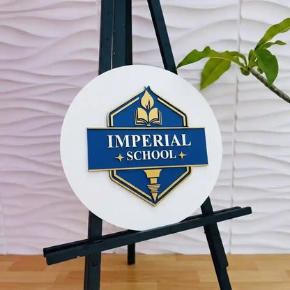 Customised Heritage Wooden Name & Logo Frame