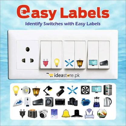 Easy Switch Labels, 3D Switch Identifiers, Switch Stickers Multicolor (119 Pcs)