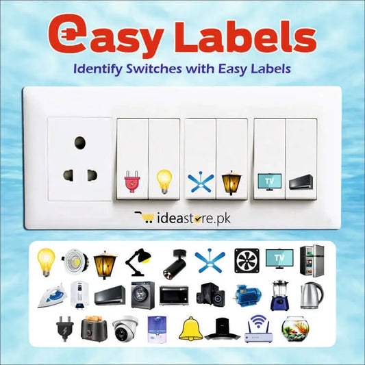 Easy Switch Labels, 3D Switch Identifiers, Switch Stickers Multicolor (119 Pcs)