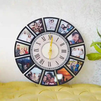 Personalized Photo Clock|Black