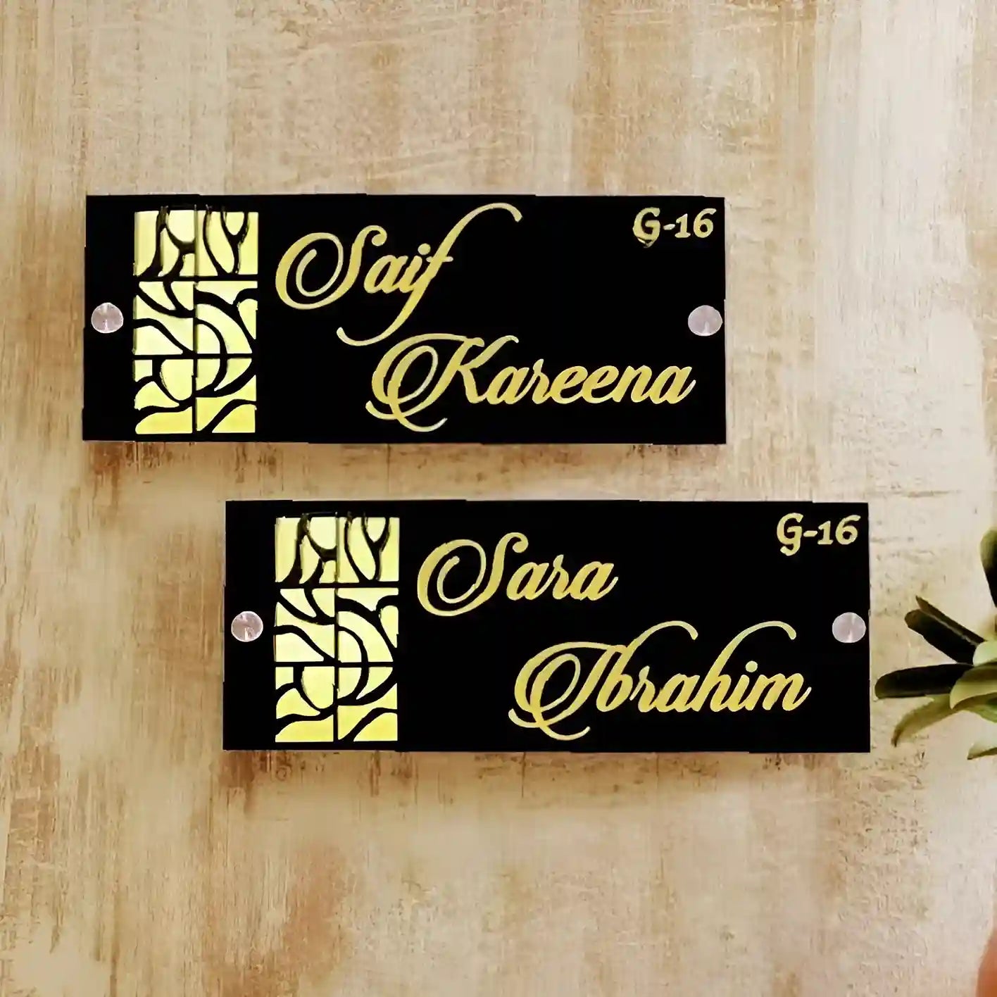 Name Plate for House & office Indoor Outdoor Acrylic laser Cutt 001
