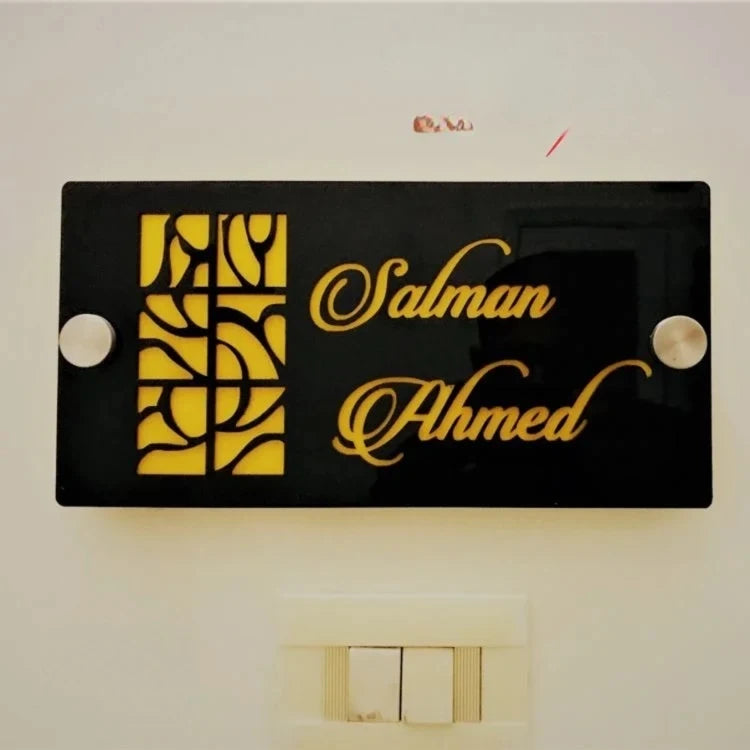 Name Plate for House & office Indoor Outdoor Acrylic laser Cutt 001