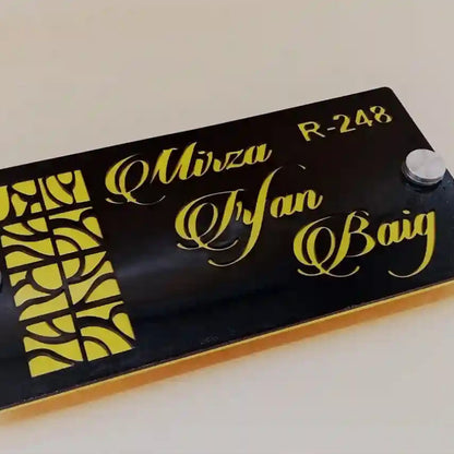 Name Plate for House & office Indoor Outdoor Acrylic laser Cutt 001