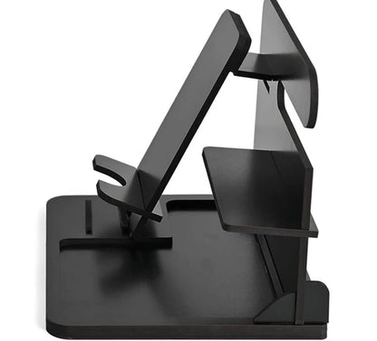 Desk Organizer & Docking Station (6 in 1) with Mobile Stand Gift for Him Gift for Husband Gift for Brother Table Organizer (Black)
