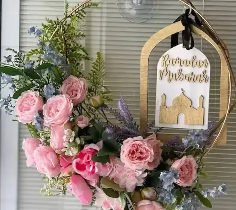 Eid Mubarak-Ramadan Mubarak Reversable sign-Wooden/Acrylic