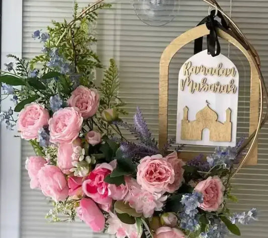 Eid Mubarak-Ramadan Mubarak Reversable sign-Wooden/Acrylic