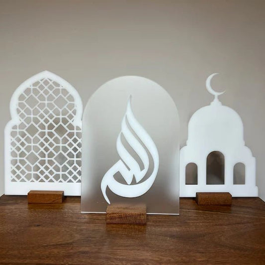Islamic Decor Sign - Ramadan Table Decoration, Islamic Acrylic Sign, Eid Decor, Islamic Home Decor, Ramadan Decoration